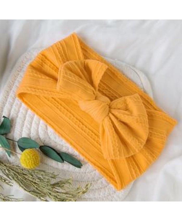 Fit All Baby Hair Accessories Large Bow Soft Elastic Various Color Baby Headbands Nylon Headband Baby Hairbands For Girls