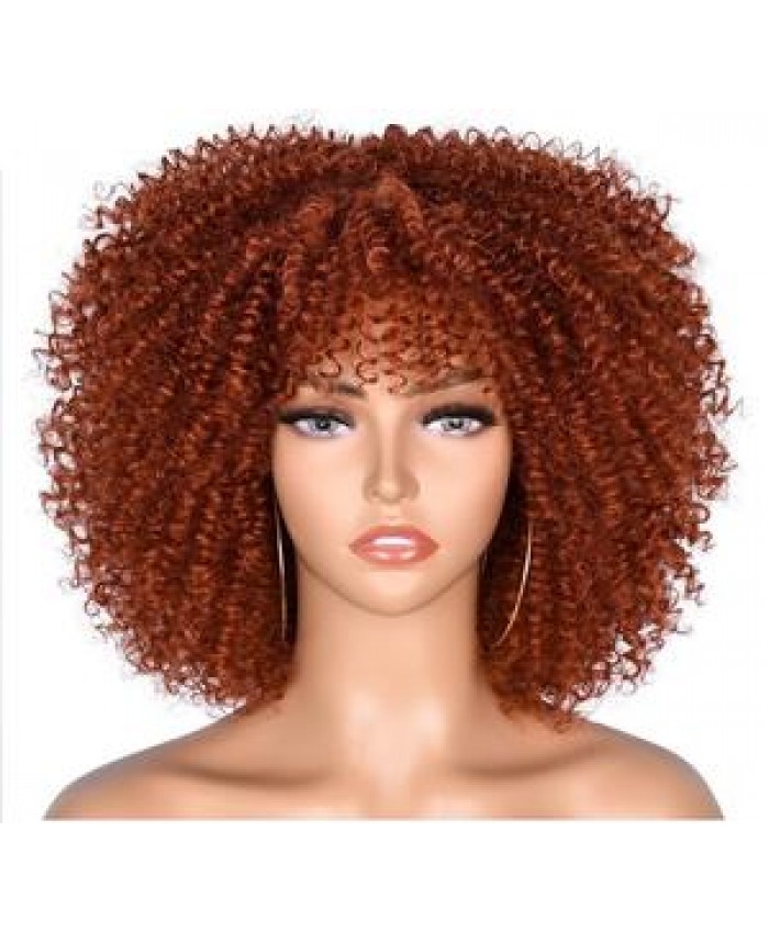 Wholesale Supplier With Bangs Big Hair Straight Short Wigs For Black Women Curly Headband Wig For Sale Kinky Natural Afro Wigs
