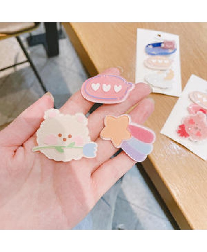 Hair Pins for Women Glitter Fancy Bling Hair Clip Custom Accessories OEM Acrylic Hair Clip