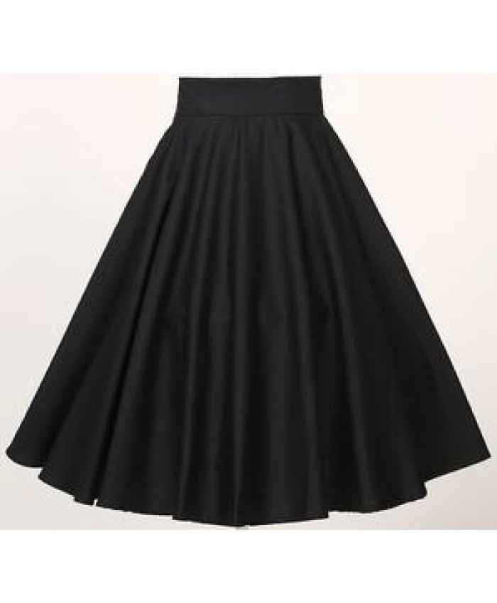 black midi full circle party club wear online UK vintage women's rockabilly skirts