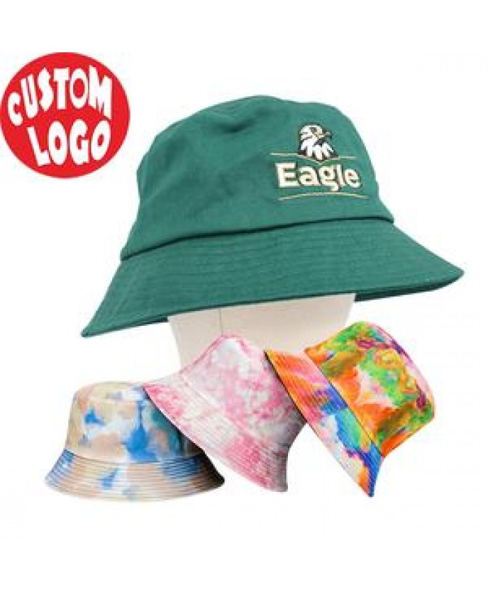 Custom Reversible Printed Bucket Hats Fashion Lady Solid Soft Warm Summer Hat Custom Embroidered Bucket Hat