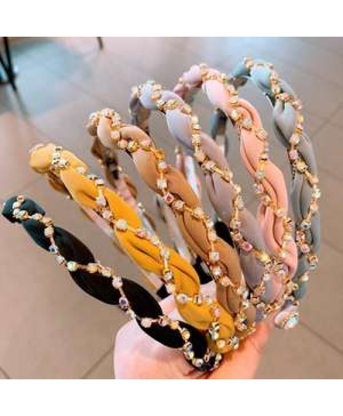 2020 Brand new and high quality Luxury Color Pearl Crystal Head Wear Hoop Headband Hairband Hair Band Accessories Girls Women