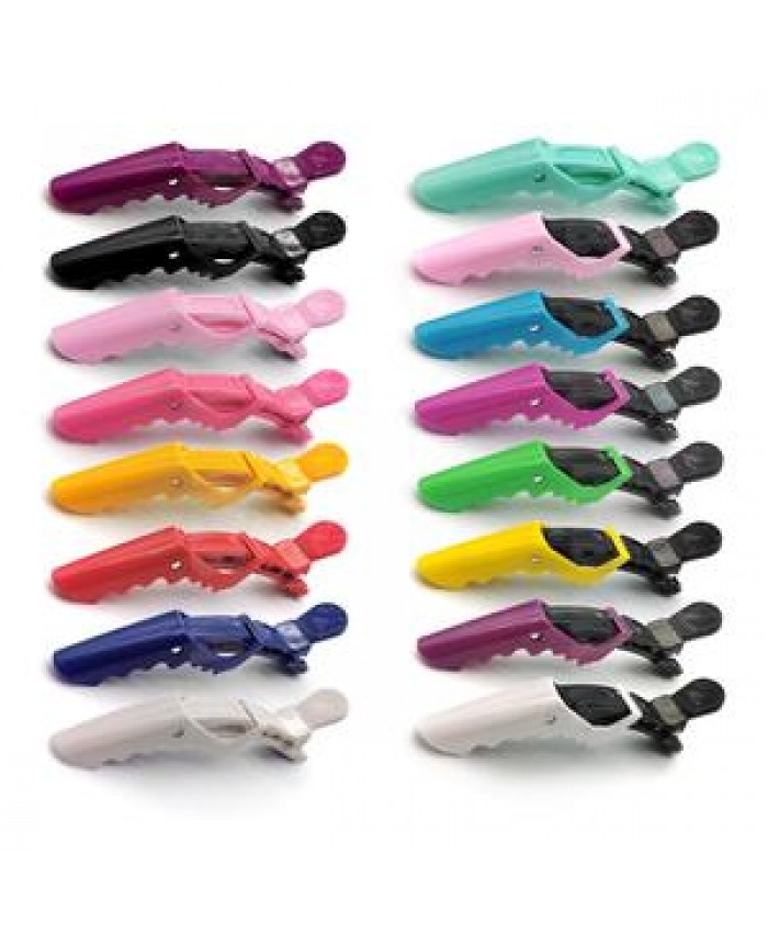 wholesale custom logo salon pink crocodile hairdressing alligator hair style sectioning clip hair accessories for women