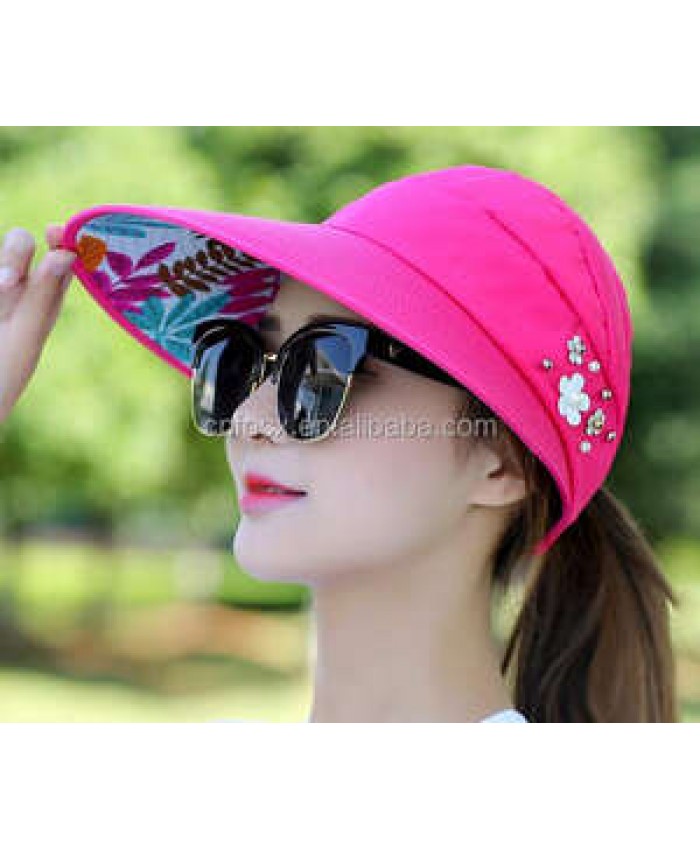 Women Ladies Summer Outdoor Anti-UV Beach Sun Hat / Summer Lady Hat / foldable sun hats