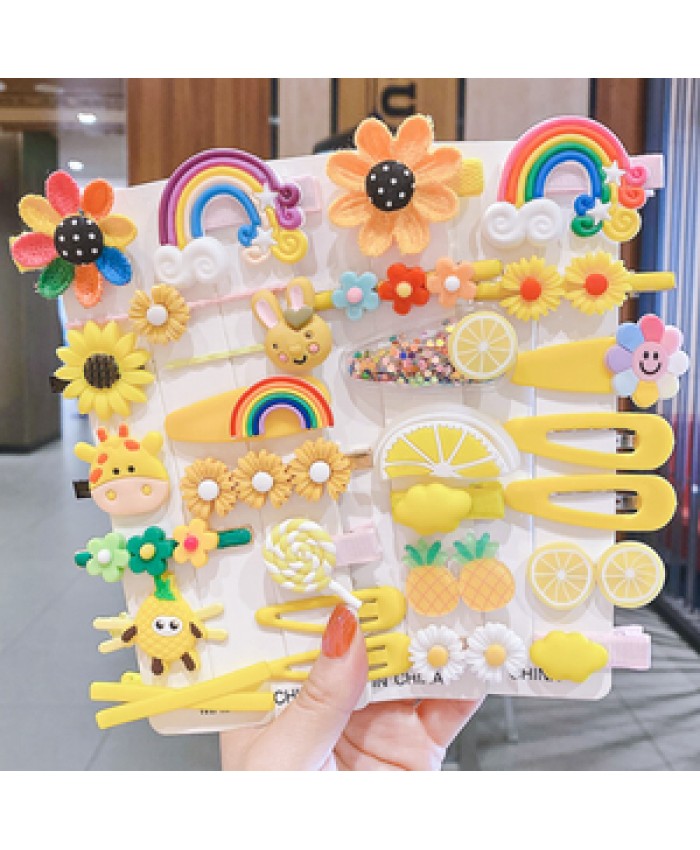 Children's Cute Cartoon Korean Jewelry Princess Headdress Girls Side Clip Bb Hairpin Baby Girl Hair Accessories