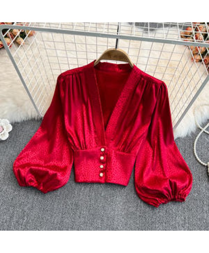 Newest 2022 best sell Leopard print shirt elegant women ladies' blouses tops for women