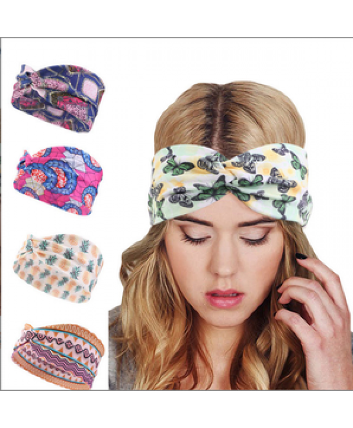Bohemian Style Designer Twist Headband Girl Hair Accessories Turban Head Wrap Human Hair Headband For Women