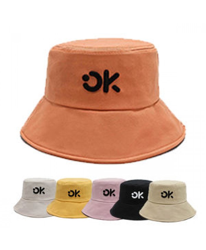 Small daisy double-sided fisherman hat outdoor ladies summer sunshade text pot hat fashion hat