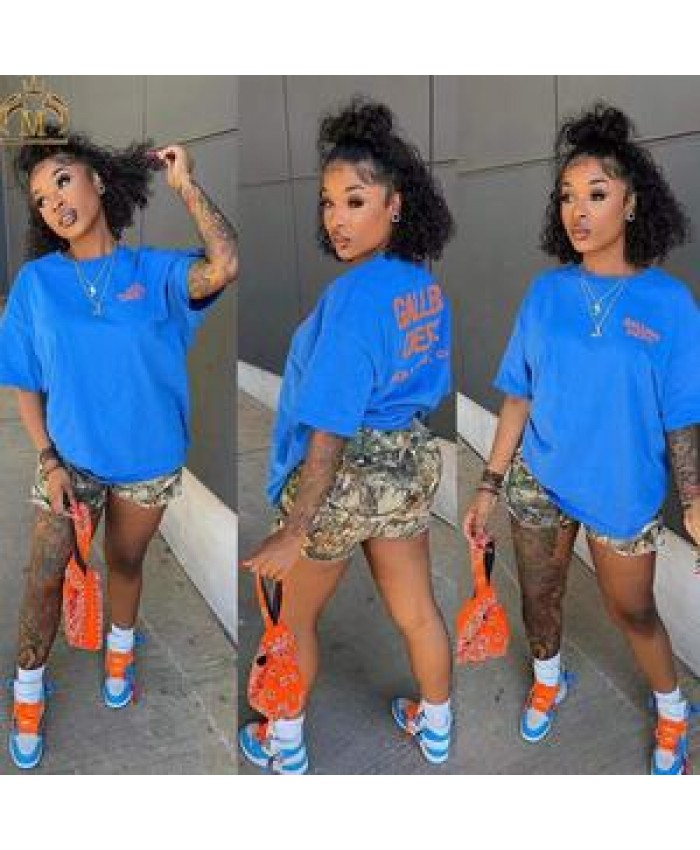 2022 Summer Fashionable Woman Casual Shirt Crop Top Cotton Letter Print Gallery Dept Shirt Women's Blouses Tops Shirt Plus Size