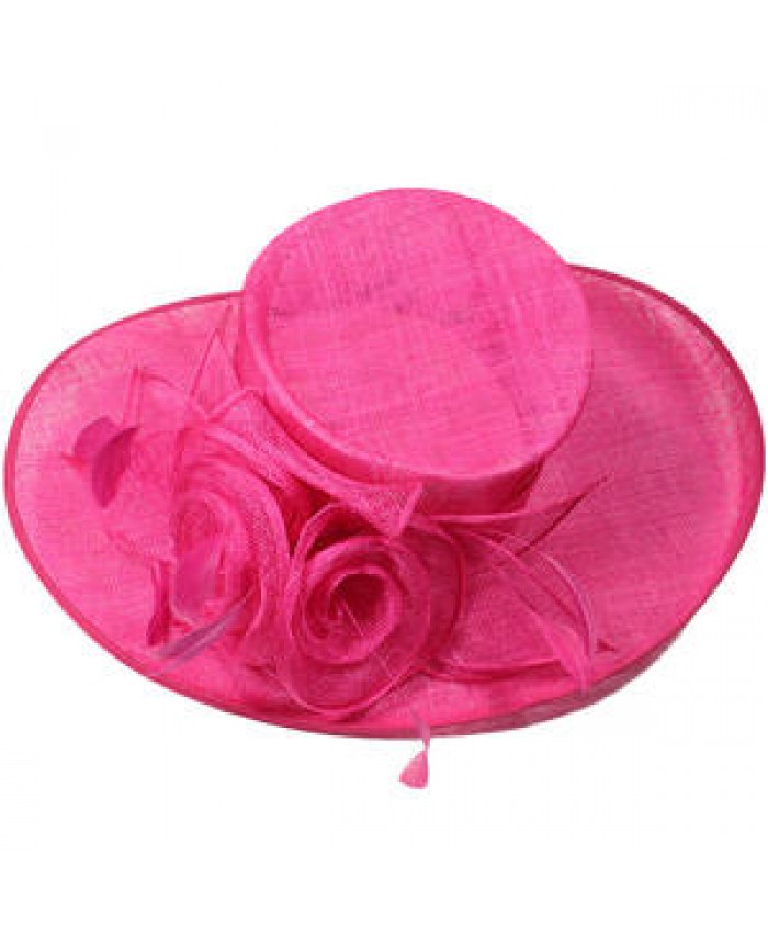 Wholesale 2022 ladies Spring Autumn sun hat women luxury wide brim hat church party wedding hat for women