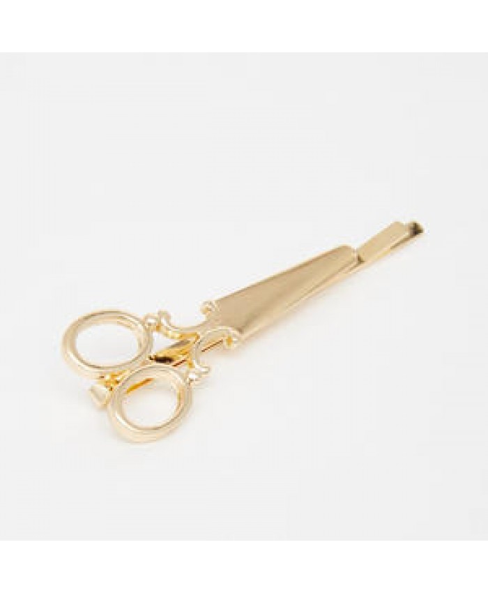 Girls Chic Alloy Scissor Shape Pin Hairgrips Fashion Golden Metal Hair Clips Hair Accessories