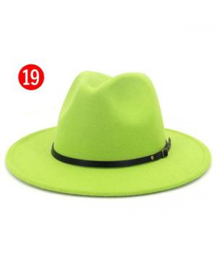 21colors Women Explosions Beach caps Straw Jazz Hat Autumn and Winter British Retro Hat Female Ladies Woolen Hat