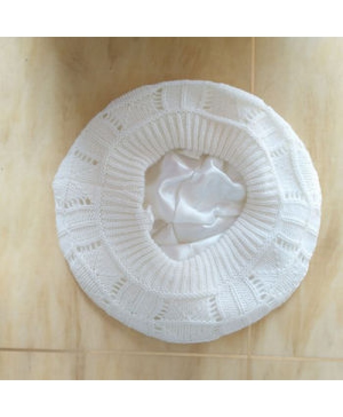 S4261 fashion 2019 best gifts women ladies winter hats satin lined beanie caps crochet knit beret hats satin lined hats