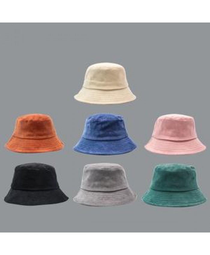 NEW custom logo candy color women soft cotton fashion bucket hat outdoor lady stripe bucket hat