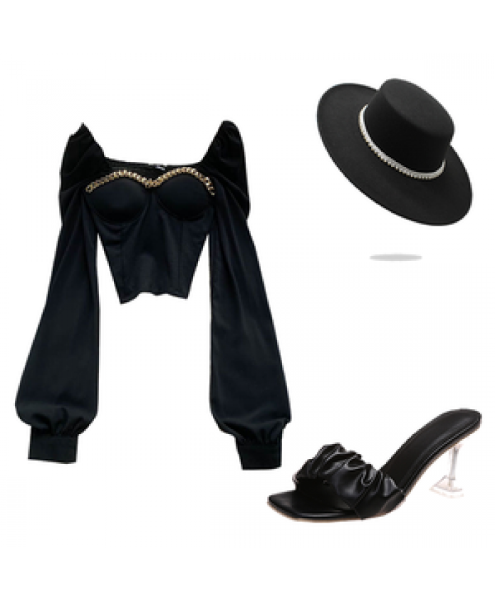 b204044Spring vintage women's blouse with diamond-encrusted short square collar ladies' blouses