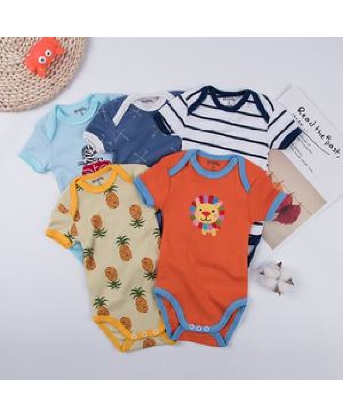 Newborn baby clothes soft cotton custom print designs infants baby rompers