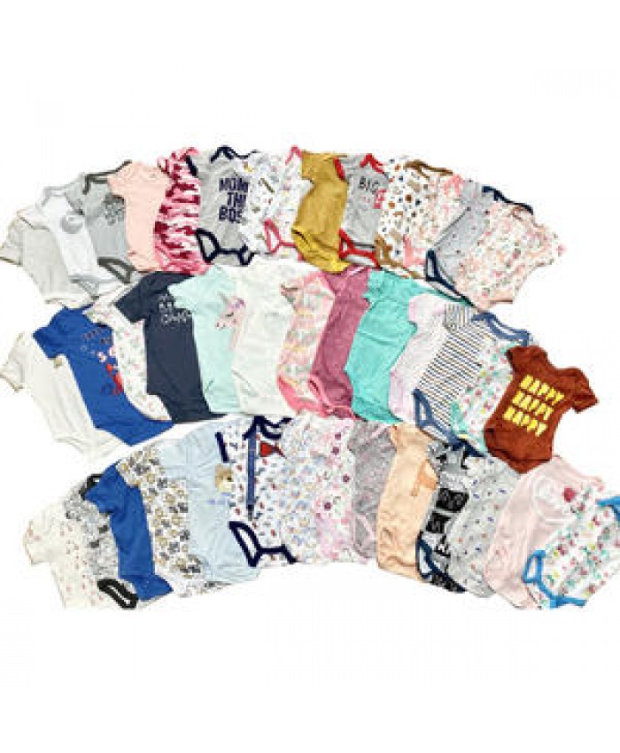 Wholesale Mixed New Born Cute Short Sleeve Summer Cotton Infant Baby Boys Girls Jumpsuits stock lots Rompers