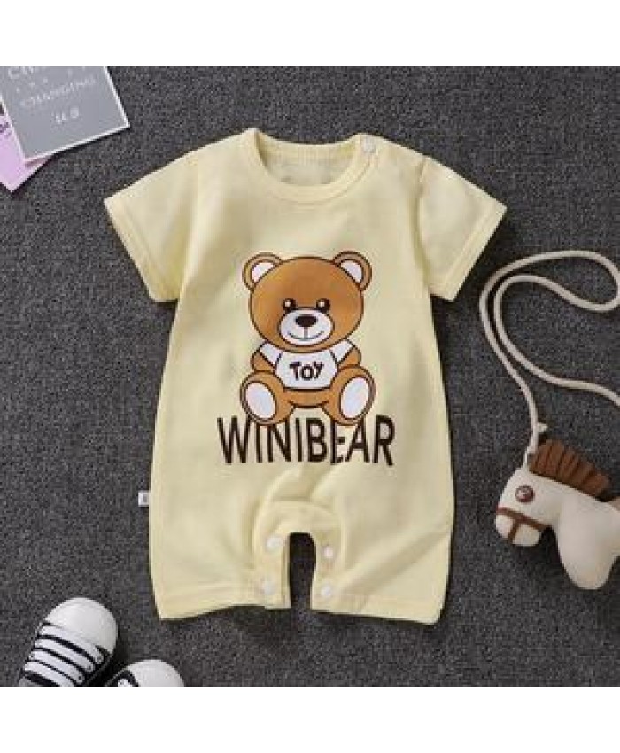 High. Quality Baby 100% cotton overall romper Summer new children's short sleeve cloth Baby cartoon jumpsuit bodysuit