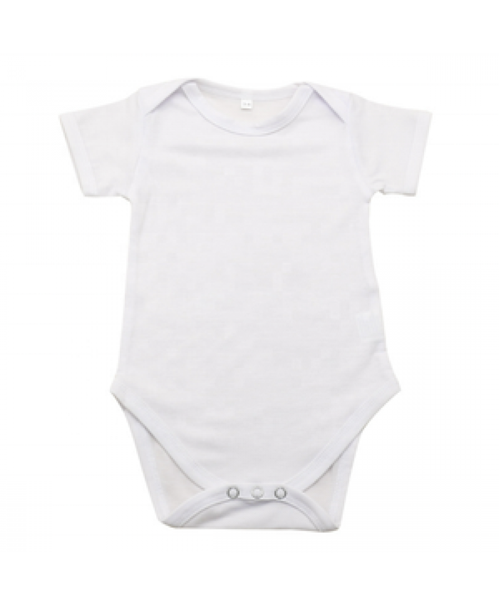 White blank sublimation Newborn toddler Jumpsuit Short Sleeve toddler Infant romper 100% Polyester Baby Onesie for printing