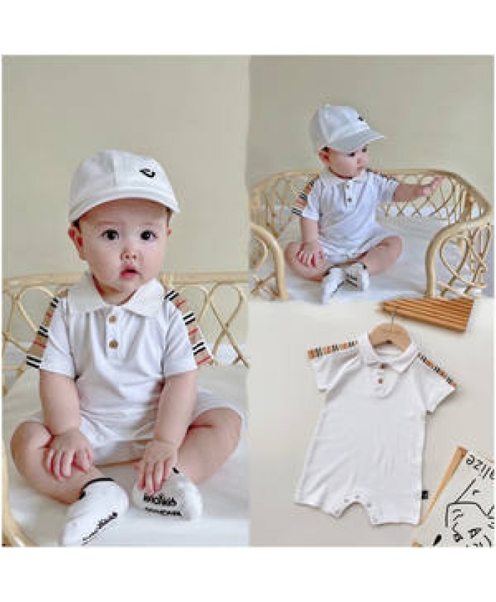 Wholesale newborn Baby jumpsuit cotton short sleeve rompers for babies