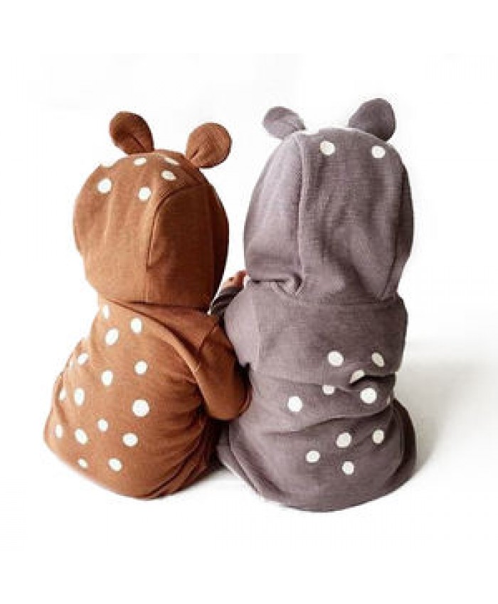 Baby Playsuit Cartoon Bunny Design Baby Playsuit Cotton Girl Boy Long Sleeves Hood Romper Toddler Winter Clothes