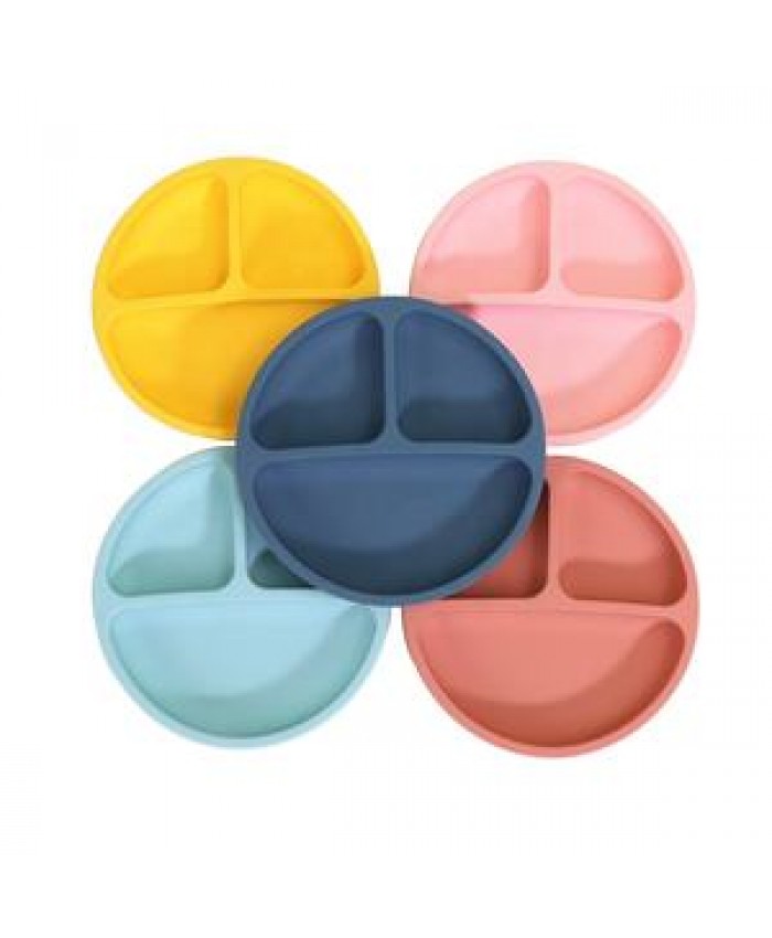 Baby Wellfine Amazon Hot Sales Silicone Baby Plates For Toddler Kid Eco-friendly Non-toxic Silicone Suction Plate Baby