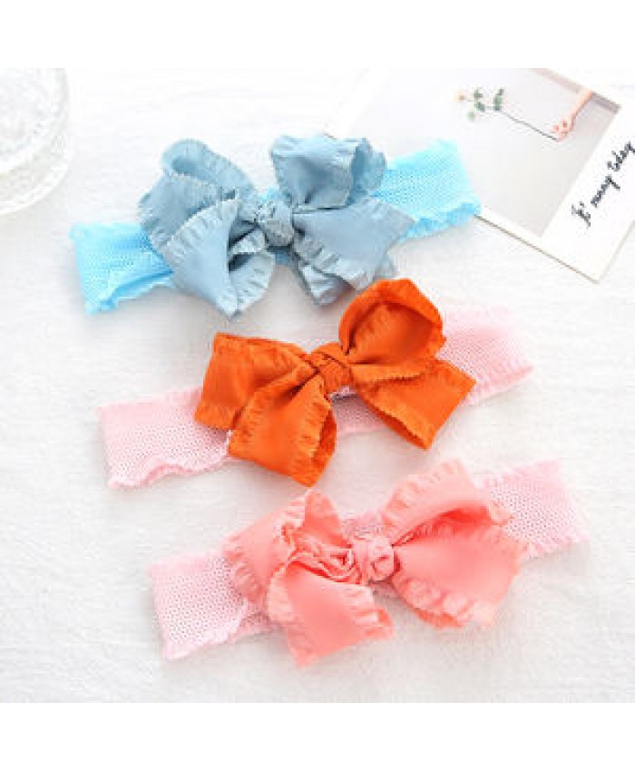 IFOND Baby Headband bow Pink Ribbon Hair Bands for Baby Girls Kids Headbands Nylon elastic Turban Newborn Baby Hair Accessories