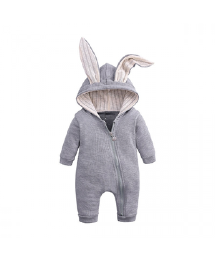 comfortable and breathable 100% cotton rabbit bunny design ear playsuit toddlers baby rompers