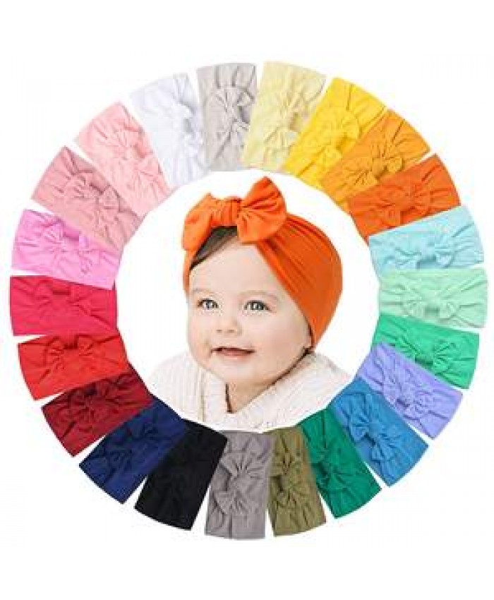 Tailai Hot Sell Baby Hair Accessories Nylon Headbands Hairbands Hair Bow Elastics baby bow headband for Baby