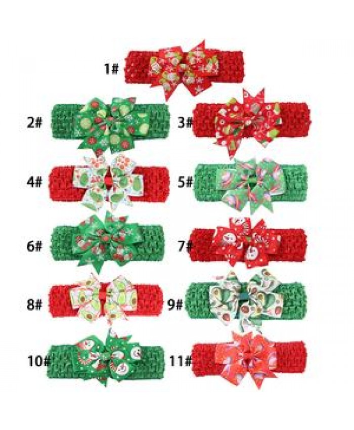 New Arriving Christmas Headband Children Snowman Elastic Headbands Cartoon Baby Accessories Children Festive Gifts