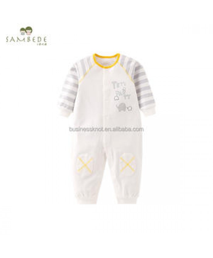 Jumpsuits The New Baby Boy Stripe Cotton Jumpsuit Playsuit Kazakhstan Clothing Comfort Boy Climbing Clothes Baby Romper