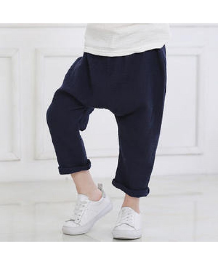Trousers Baby 1-6Years Cotton Linen Girls Boys Casual Trousers Baby Kids Loose Pants Toddler Children Solid Jogger Pants For Kids