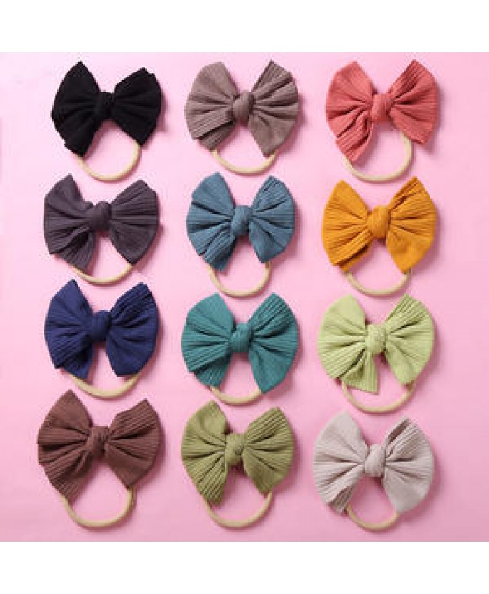 Knitted bowknot children's headband hair accessories super soft nylon seamless baby headband