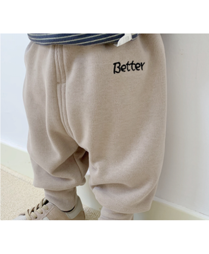 Wholesale children's boutique clothing track pants cotton casual baby trousers