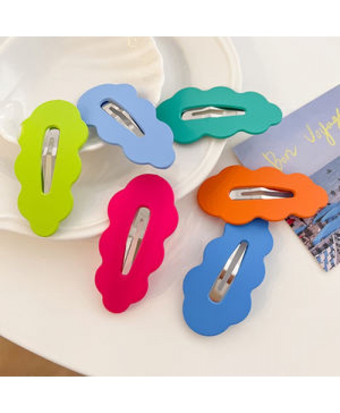 Korean Fashion Summer Simple Baby Girls Daily Hair Accessories BB Hair Pin Sweet Candy Color Cute Flower Hair Clips