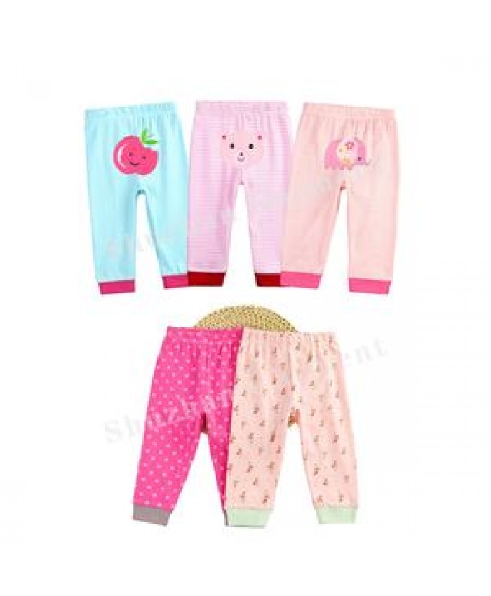 Spring Newborn Baby Pants Trousers Cotton Elastic Waist Band Embroidered and printed Knitted Baby Boy's and Girl's long Pants
