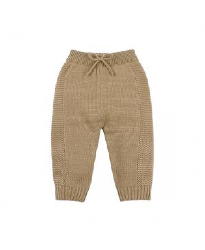 Mimixiong Custom 100% Cotton Leisure Comfortable Baby Knitted Pants and Baby Knitted Plain Trousers