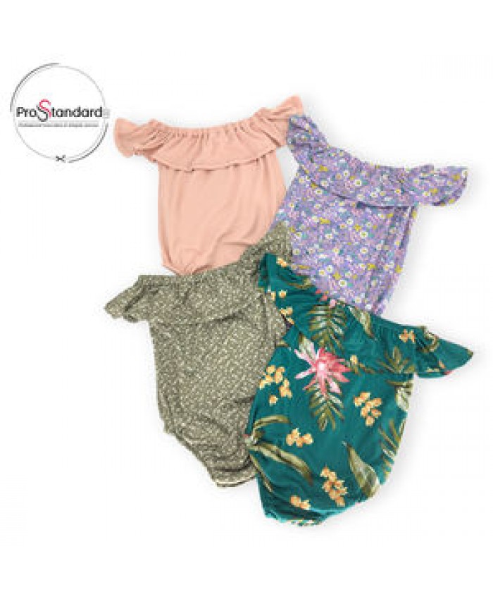 Wholesale Baby Boy Girl Clothes Romper Set Summer Playsuit with Solid And Floral Print