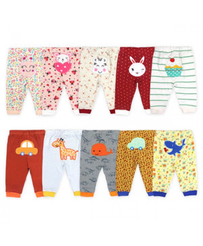 5PCS Pack Newborn Clothing Baby Cotton Trousers Unisex Baby Pants