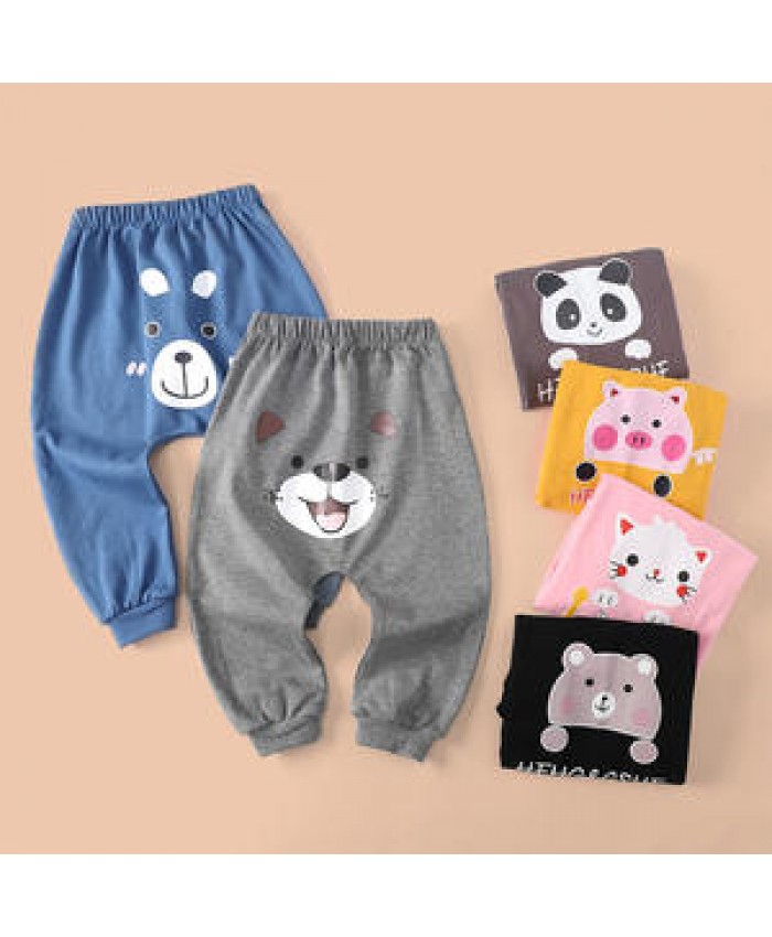 New Children's Pants Spring And Autumn Casual Solid Color Large PP Pants Baby Cotton Trousers