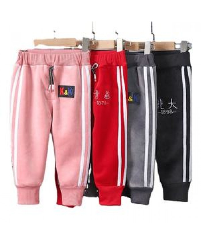 Wholesale custom winter new children's trousers baby thickened warm outer wear pants