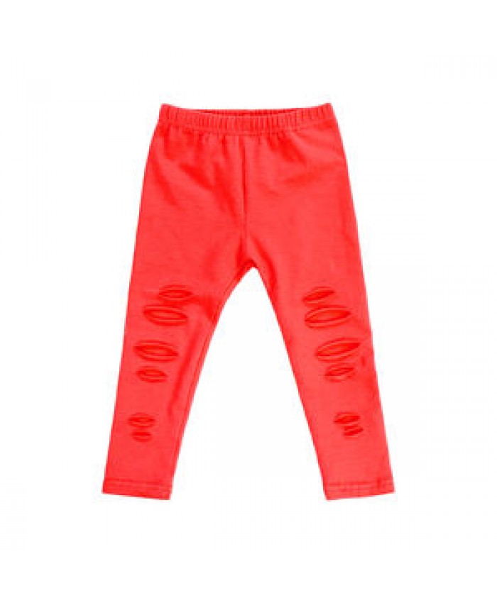 Summer Baby Kids Girls Clothes Fashion Ripped Legging Tights Trousers Girls Clothing