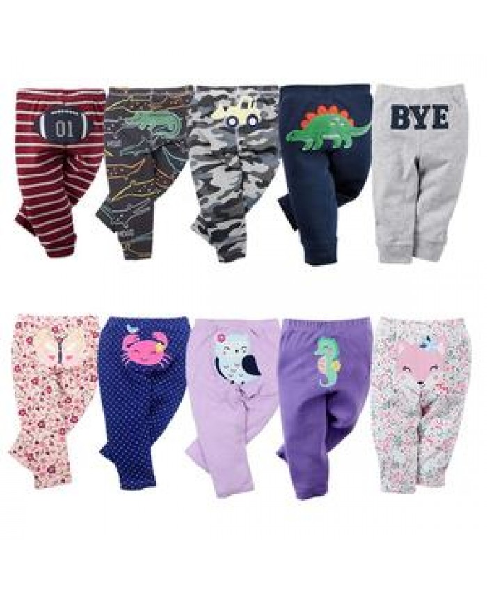 Baby clothes kids classic cartoon print embroidery trousers casual pants for baby girl