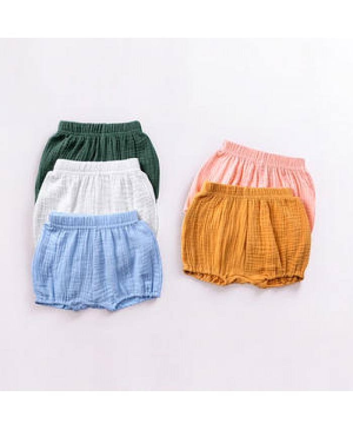 Infant Baby Clothing Harem Pants Cotton Linen Shorts Newborn Baby Boys Girls Bread Short Trousers Pp Pants Bloomers