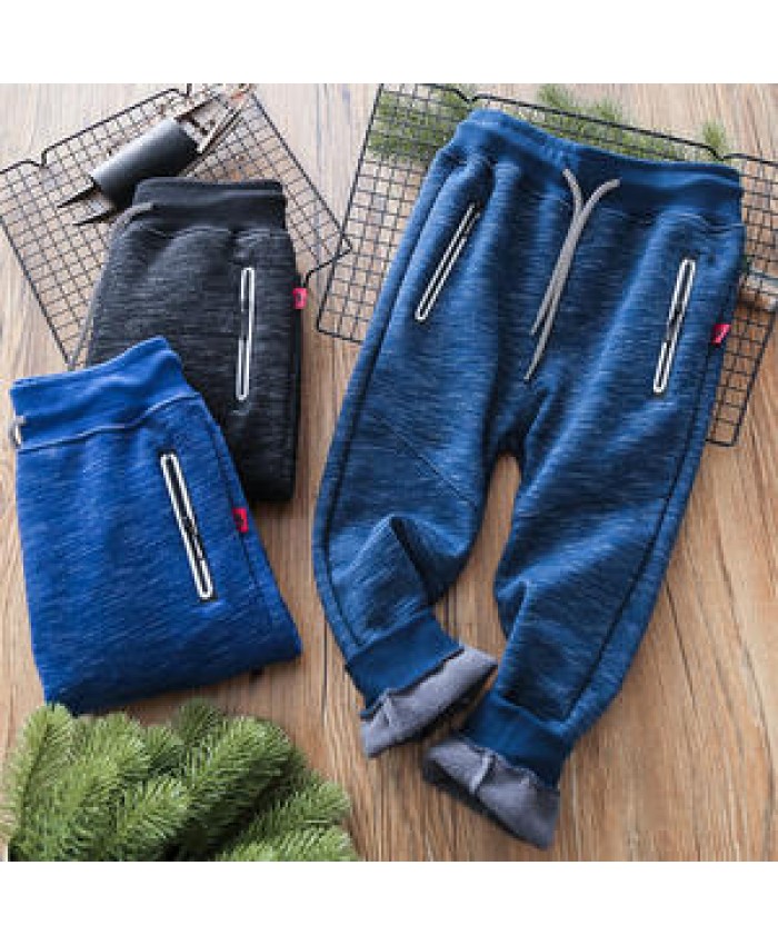 Wholesale Custom Cheap Children Trousers Winter Fleece Baby Kids Pant