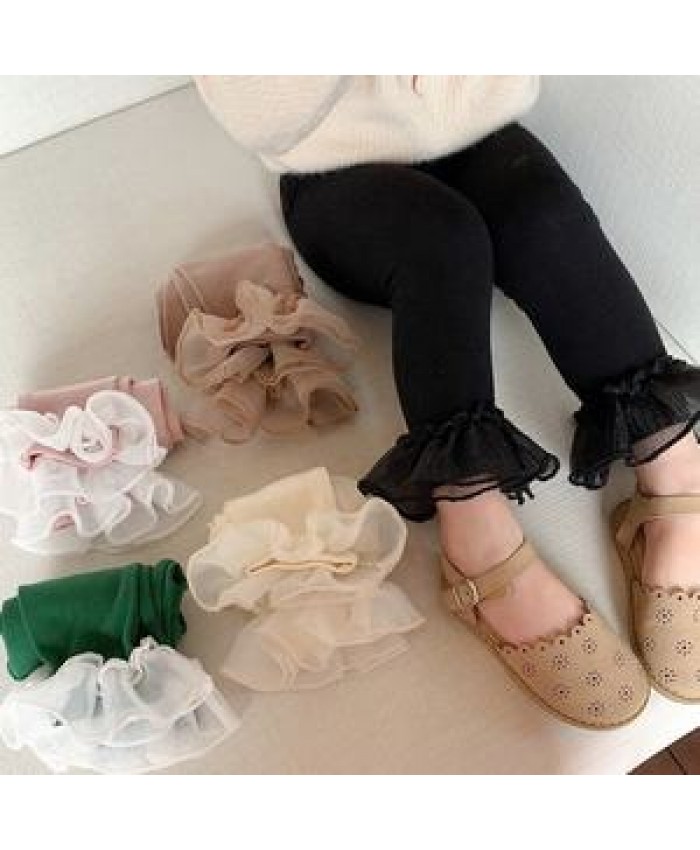 Top Pick Customized Kids Girls Leggings Baby Ruffle Tights Kids Skinny Pants