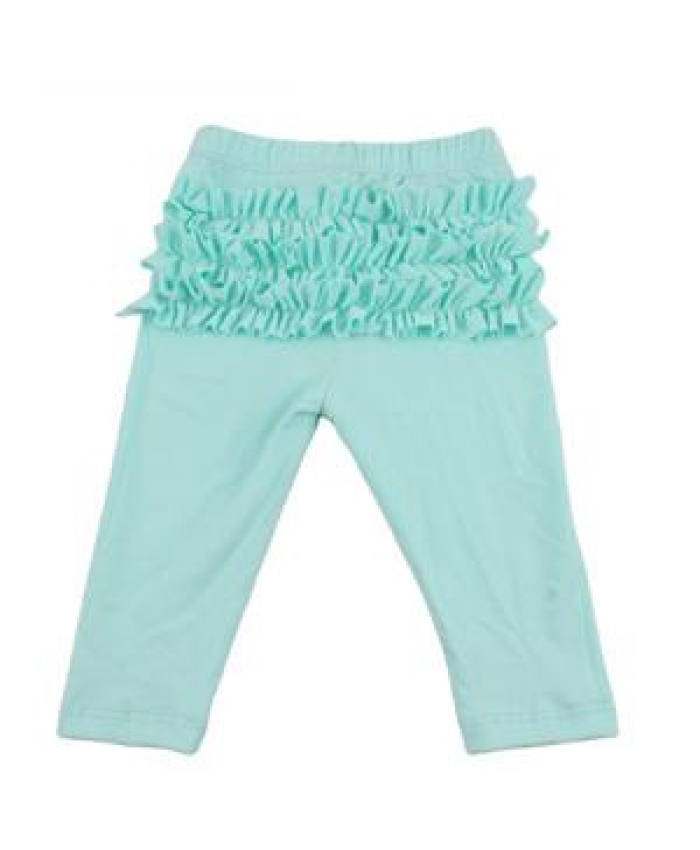 Best selling wholesale baby mint kids cotton leggings fashion baby dance ruffle butts leggings made in China